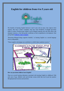 English for children from 4 to 6 years old