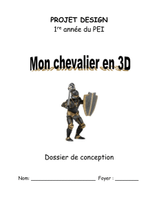 PEI 1 Mon chevalier en 3D - Dossier de conception(1)