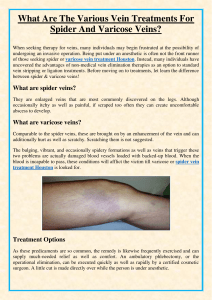 What Are The Various Vein Treatments For Spider And Varicose Veins