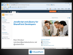 JavaScript and jQuery for SharePoint Developers