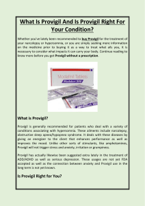 What Is Provigil And Is Provigil Right For Your Condition