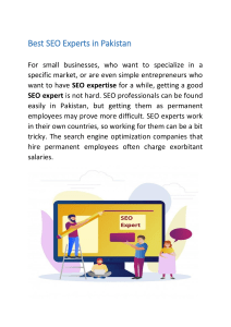 Best SEO Experts in Pakistan