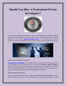 Should You Hire A Professional Private Investigator