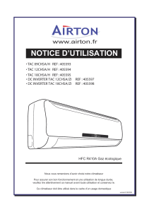 01) Airton NOTICE UTILISATION TAC 12 CHSA H Air Conditioner
