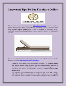 Important Tips To Buy Furniture Online