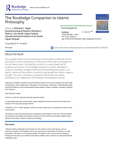 Islamic-Philosophy Routledge-Companion 2015