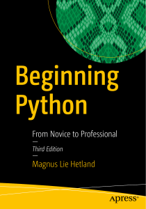 Beginning python From Novice to Professional 