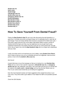 How To Save Yourself From Dental Fraud