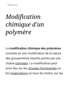 Modification chimique d'un polymère — Wikipédia