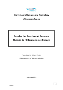 Annales des Exercices et Examens Theorie