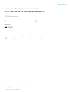 Mechanisms of Competition in Biofilm Communities