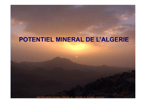 Potentiel Minier Algerien 2015