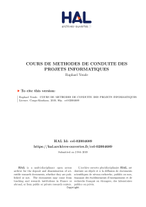 COURS DE METHODES DE CONDUITE DES PROJETS INFORMATIQUES By Prof. YENDE R