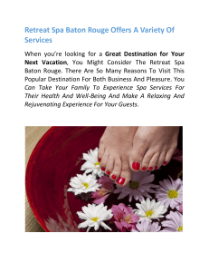 Retreat Spa Baton Rouge Offers A Variety Of Services 