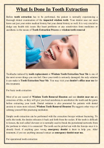 What Is Done In Tooth Extraction