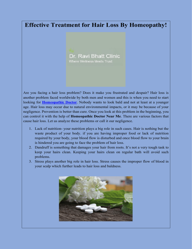Effective Treatment for Hair Loss By Homeopathyconverted