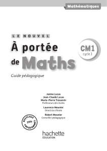 Guide du maitre CM1 à portée de maths 