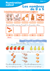 Fiche d'exercices de maths et de langue pour l'&eacute;cole primaire