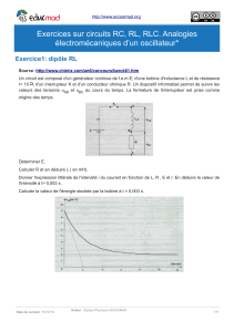 Circuits RC-RL-RLC. Analogies 閘ectrom閏aniques doscillateur