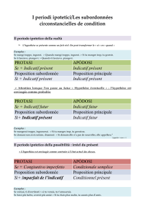 P&eacute;riodes hypoth&eacute;tiques Italien/Fran&ccedil;ais