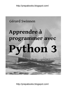 apprendre python3Swinnen http   prepabooks.blogspot.com  