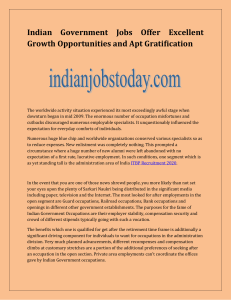 Indian Government Jobs Offer Excellent Growth Opportunities and Apt Gratification-converted