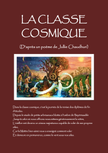 LA CLASSE COSMIQUE - JULLIE CHAUDHURI