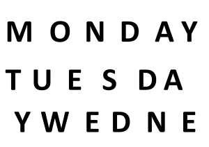 LETTERS - DAYS OF THE WEEK - primaire - découper les lettres - replacer les lettres