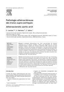 Pathologie athéroscléreuse des troncs supra aortiques