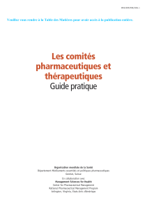 comités pharmaceutique et therapeutique