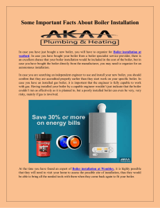 Some Important Facts About Boiler Installation