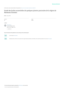 Etude des huiles essentielles de quelques plantes 