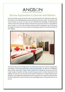 Service Apartments in Chennai with Kitchen