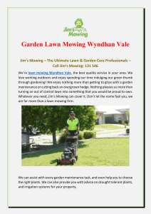 Garden Lawn Mowing Wyndhan Vale