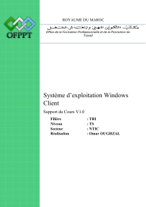 Cours Windows Client : Installation, Mise &agrave; Niveau, Migration