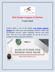 Web Design Company Durban