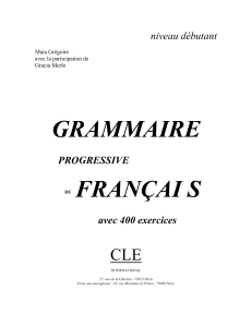 Grammaire Progressive Du Francais Avec 400 Exe