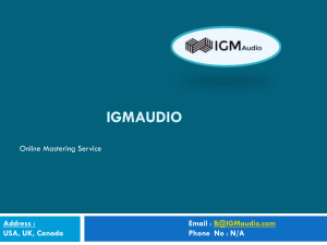 Track Mastering Online by IGMaudio