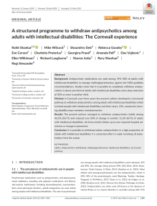 A structured programme to withdraw antipsychotics among adults with intellectual disabilities