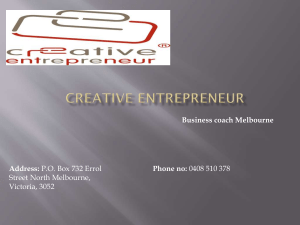Business coaching Melbourne Creative Entrepreneur