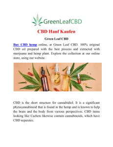 CBD Hanf Kaufen - Green Leaf CBD