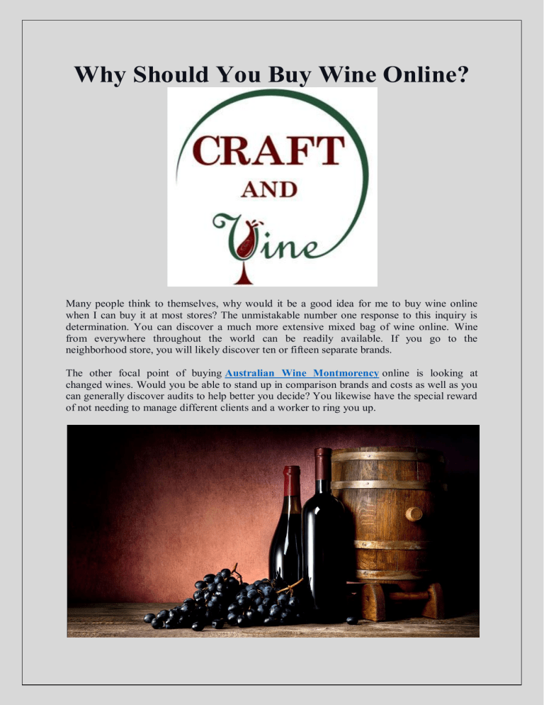 Why Should You Buy Wine Online