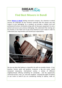 Find Best Movers in Bondi