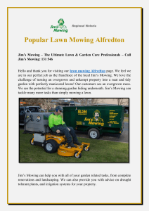 Popular Lawn Mowing Alfredton