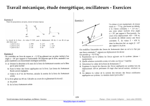 travail energie exercices