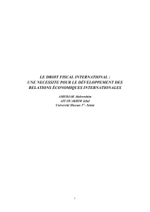 Droit Fiscal International et Relations Économiques