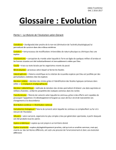 Glossaire évolution 2016-2017