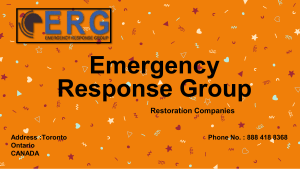 Disaster Recovery Management by Emergency Response Group