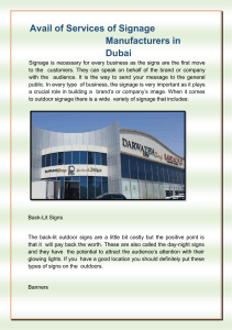 Avail of Services of Signage Manufacturers in Dubai