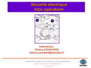 Securite electrique au bloc operatoire